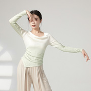 古典舞服长袖上衣女成人现代舞修身显瘦形体练功服中国舞跳舞衣服