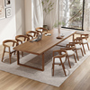 北欧实木会议桌长方形工作台，商用大板木桌子长条桌，简约现代办