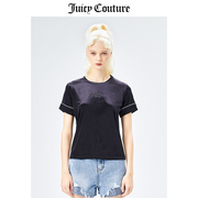 Juicy Couture橘滋美式夏季时尚宽松半袖上衣丝绒短袖T恤女
