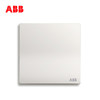 ABB开关插座面板轩致无框雅典白色系列一开双控带LED指示灯AF167