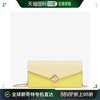 香港直邮潮奢 Fendi 芬迪 女士 FF Diamonds链条长款皮夹黄色皮夹