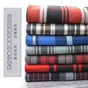 韩国订单秋冬复古加厚款磨毛，格子布料外套，式衬衫裙磨绒棉布面料