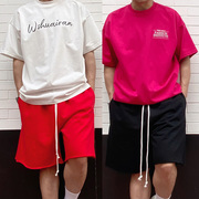 2024夏季男士时尚潮流运动短裤网红同款彩色休闲五分裤青年沙滩裤