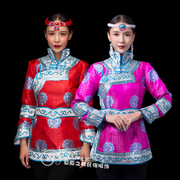 蒙古族服装女短款蒙古袍蒙古族演出服饰少数民族服舞台表演服