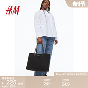hm女士包袋秋季时髦潮流，粒面仿皮休闲手提包，单肩包购物包0633152