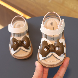 宝宝凉鞋女1一2岁婴儿夏季软底学步鞋露趾防滑鞋子透气公主沙滩鞋