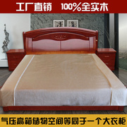 全实木双人床中式橡木床气w压高箱储物卧室床1.5/1.8米实木家