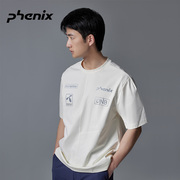 phenix菲尼克斯男士t恤短袖2024高端圆领宽松休闲运动上衣