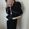 黑色小西装外套，女短款2023小个子复古气质高级设计感休闲西服
