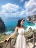 马尔代夫旅行拍照绝美度假长裙超仙白色挂脖吊带连衣裙海边沙滩裙