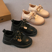女童皮鞋2023秋冬款儿童，鞋子小女孩公主鞋软底，休闲袜子鞋加绒二棉