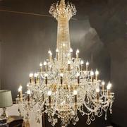 欧式客厅吊灯水晶灯现代简约轻奢卧室餐厅，灯美式别墅复式楼灯