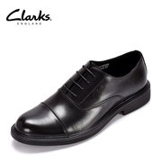 clarks其乐头层牛皮男休闲鞋商务，正装皮鞋系带软底英伦德比鞋