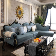 欧式转角沙发客厅奢华大小户型贵妃整装简欧实木套装家具组合
