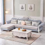 现代简约欧式沙发组合小户型客厅布艺贵妃转角双人轻奢简欧家具