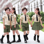 速发儿童军装演出服短袖套装，男女童海陆空军，幼儿园小学生军训