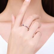 小排钻戒几何型戒指护戒组合搭配戴食指尾戒细叠女银