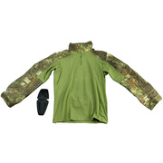 gen3战术绿色蟒纹蛙服皮长袖，t恤带内置护肘可配套装g3mad