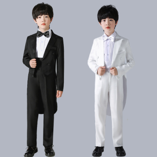 儿童燕尾服演出服男童礼服，套装小花童王子，婚礼模特钢琴比赛主持人