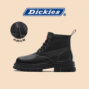Dickies马丁靴2023年冬季黑色经典款短靴厚底增高百搭女鞋子潮靴