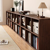 实木书架落地胡桃木色自由组合客厅柜子储物柜家用格子书柜置物柜
