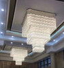 合亮现代工程水晶吊灯酒店大堂，别墅大厅led智能长方形大型工程灯