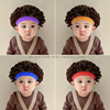 韩国儿童帽子秋冬可爱男童女童搞怪宝宝假发帽冬季婴儿毛线帽