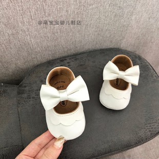 春秋婴儿公主鞋0-1岁8女童鞋软底3-6-12个月女宝宝步前鞋学步皮鞋