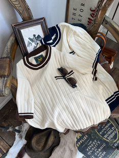 美式复古1940s高支纯棉针织，圆领小口袋短袖t恤