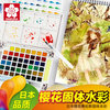 日本樱花泰伦斯固体水彩颜料套装18色24色30色36色48色水彩画纸套