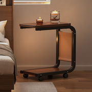 卧室床头置物架沙发客厅边几现代简约床边柜，小型可移动带轮小桌子