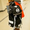 mm木村井泓书包韩版男女双肩，包个性(包个性，)大包时尚背包电脑包帆布旅行包