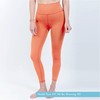 外贸女子瑜伽紧身长裤 弹力高腰收腹运动九分裤 速干裸感亲肤橙色