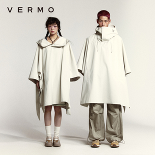 vermo“露营安全感”男女同，款连帽户外杜邦防水防油污斗篷外套