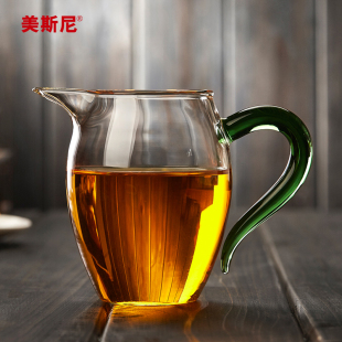 公道杯玻璃加厚耐热分茶器高档过滤泡茶茶杯日式茶具茶海公杯茶漏