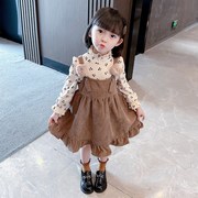 女童连衣裙秋冬季儿童装2023年5岁小童6洋气7女宝宝8公主裙子