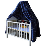 遮光儿童婴儿床帘蚊帐铁制床围bb床摇篮床透气挡空调，风布料床幔床