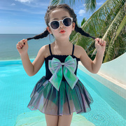 女童泳衣夏季儿童裙式游泳衣洋气，公主3岁女孩女宝宝连体可爱2