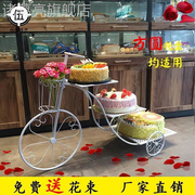欧式创意铁艺蛋糕架子自行车，生日婚庆婚礼，三层多层甜品展示台