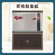 天佑泉超白玻璃鱼缸客厅家用大型龙鱼屏风底过滤金鱼缸套餐2023款