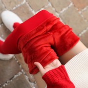 红色打底裤女结婚加绒加厚新娘，秋冬季外穿一体裤袜本命年保暖棉裤