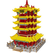 黄鹤楼 激光制作木制DIY仿真建筑模型 成人木质3d立体拼图玩具