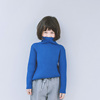 女童高领毛衣外穿冬季韩版儿童洋气宝蓝色，套头内搭加厚针织衫秋冬