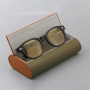 多格眼镜盒pu皮复古手工眼睛，盒近视眼镜收纳盒，多付便携太阳墨镜盒