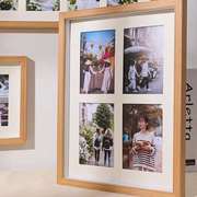 洗照片做成相框挂墙6寸照片，组合摆件实木相片，框摆台定制来图