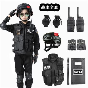 儿童警官服装警男童特种兵套装夏季小军装特警幼儿园角色扮演服装