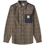 卫衣外套 Carhartt 男春季上新清新商务长袖衬衫翻领Asher Check