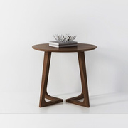 简约纯实木角几沙发北欧边几创意小茶几圆形美式边桌个性家具