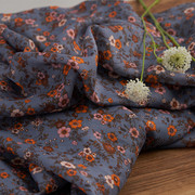 格桑春夏高支纯苎麻连衣裙衬，衫袍田园花卉，印花服装印染布料