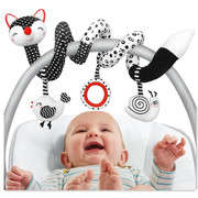 狐狸床绕新生的儿早教黑白视觉，激发婴儿车玩具挂件宝宝床摇铃安抚